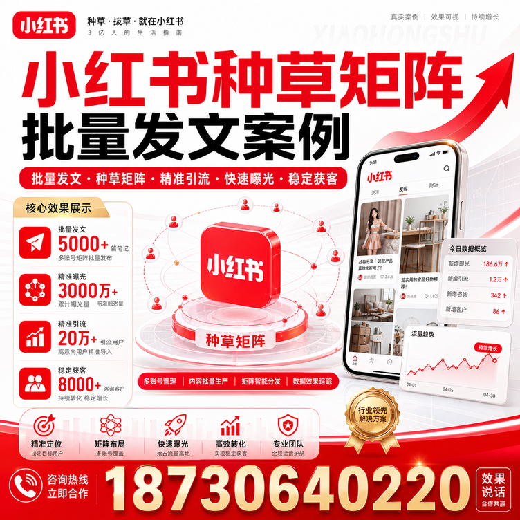 鸡西小红书种草矩阵批量发文案例